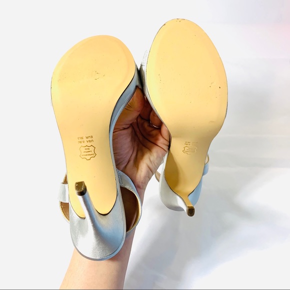 Nina New York Heels Silver Shimmer Sandal 8.5 - Picture 5 of 5